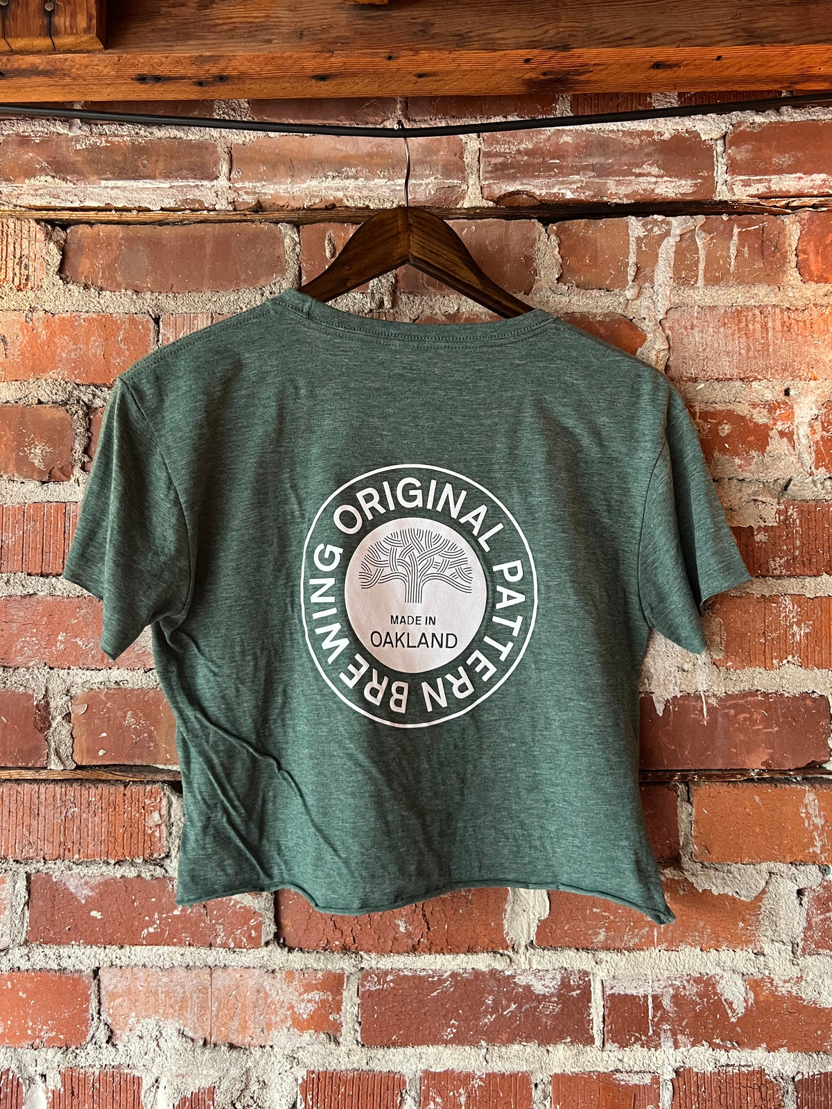 Heather Green Short Sleeve Crop Top