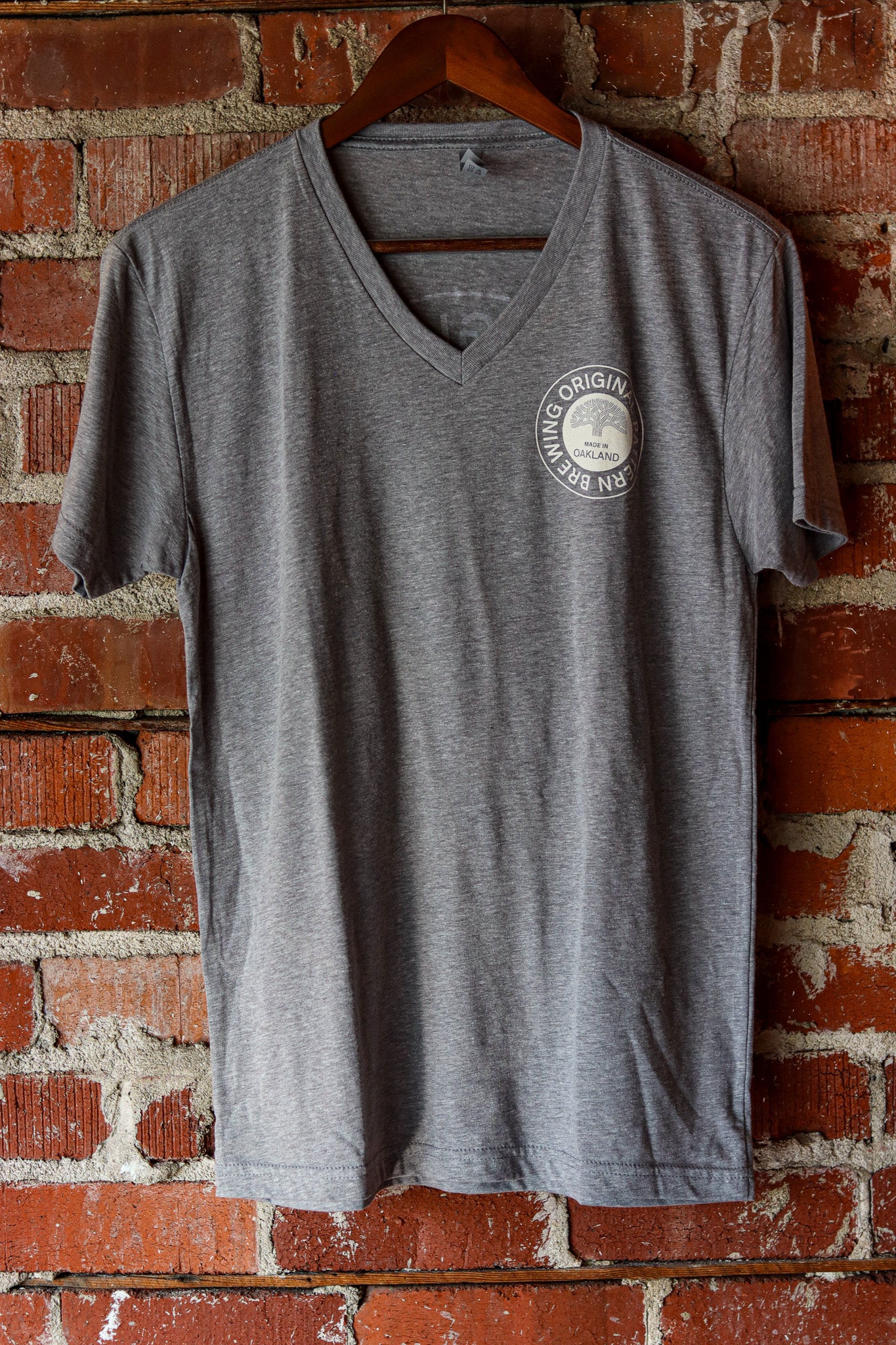Short Sleeve V-Neck Shirt (GREY)