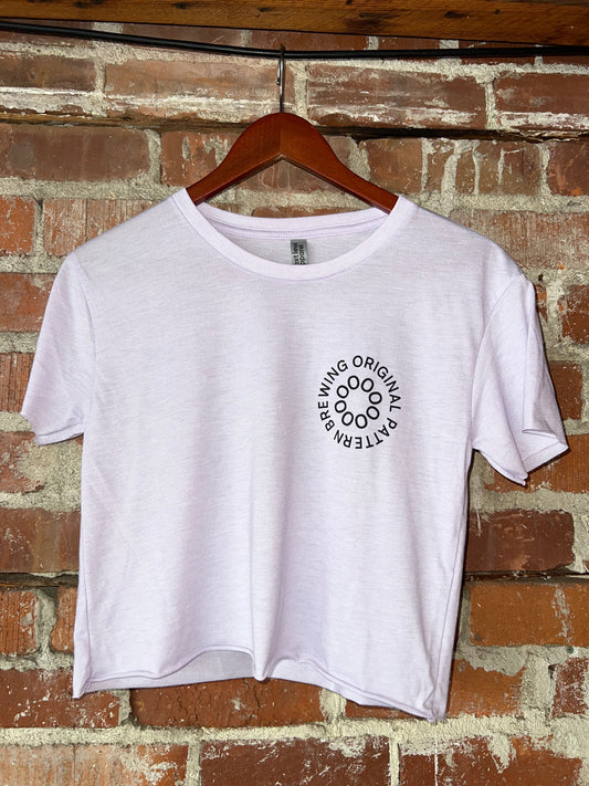 Lavender Short Sleeve Crop Top