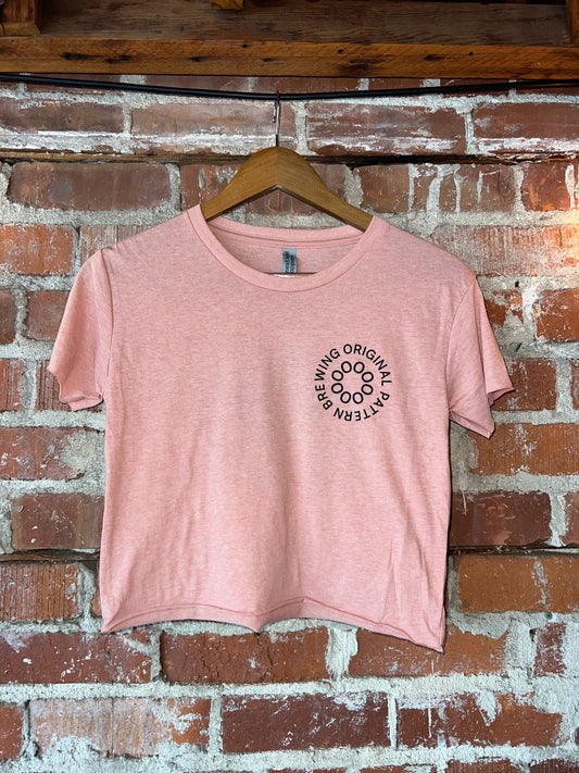 Dusty Rose Short Sleeve Crop Top