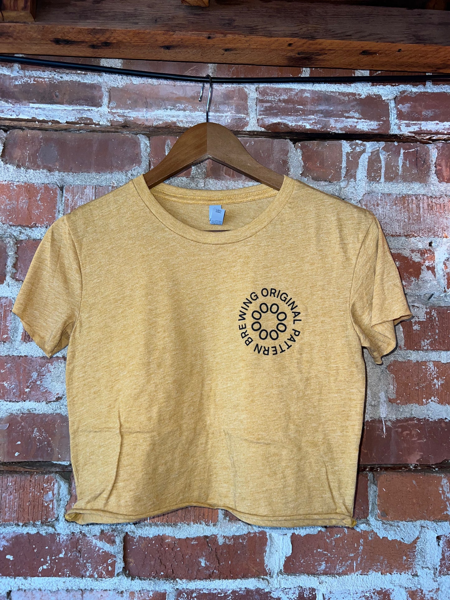 Antique Gold Short Sleeve Crop Top
