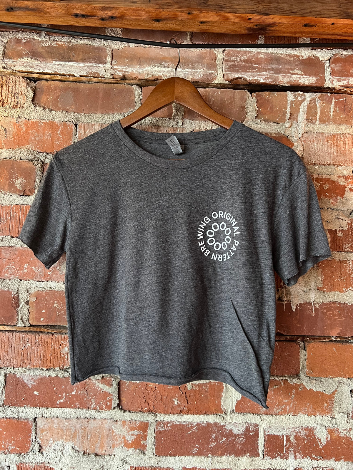Heather Grey Short Sleeve Crop Top