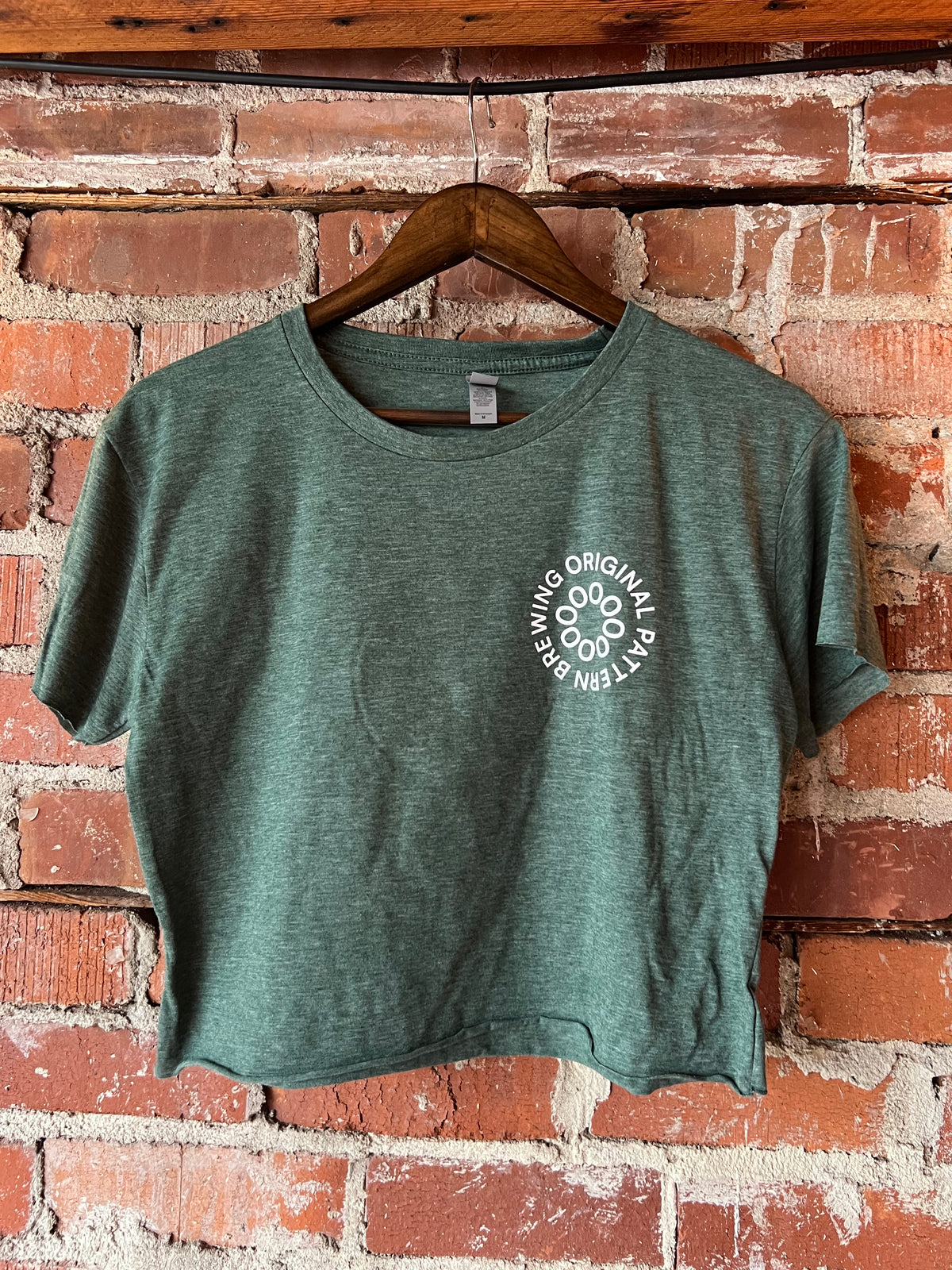 Heather Green Short Sleeve Crop Top