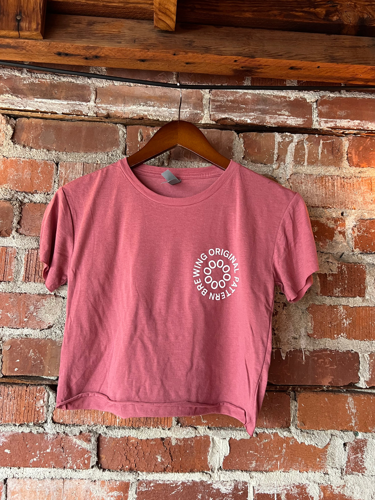 Dusty Rose Short Sleeve Crop Top